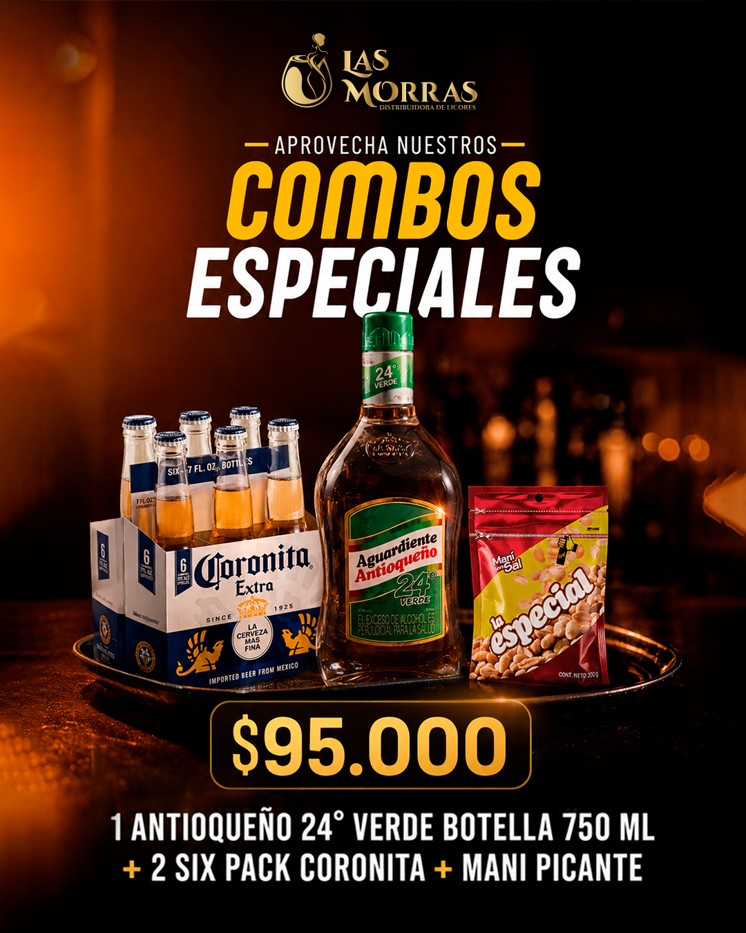Combo Especial: Antioqueño Verde, Coronita y maní